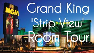 MGM Grand Hotel Grand King Strip View Room Tour [upl. by Readus]