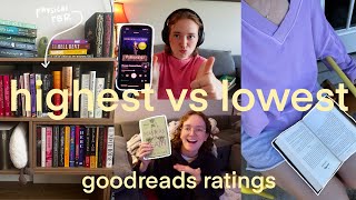 reading the highest vs lowest rated books on my physical TBR ✧˖° 📚 [upl. by Eissel]