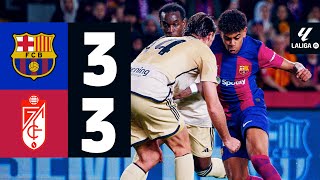 FC BARCELONA 3 vs 3 GRANADA  LALIGA 202324 MD24 [upl. by Elo295]