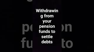 Withdrawing from your pension to settle debts401K withdrawals [upl. by Anastase965]