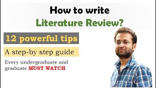 How to easily write a perfect literature review step by step guide 12 powerful tips [upl. by Iatnohs]