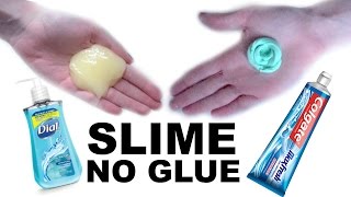 HOW TO MAKE SLIME WITHOUT GLUE TOOTHPASTE AND HAND SOAP WITHOUT CONTACT SOLUTIONBORAXDETERGENT [upl. by Norit]