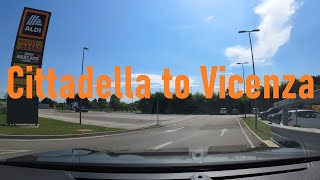 Driving Cittadella to Vicenza 243km Veneto in Italy [upl. by Stimson]