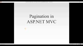 WE Wk 09 Video 03  Implementing Paging Functionality in MVC5 [upl. by Hedvah]