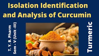 Isolation Identification and Analysis of Curcumin Turmeric [upl. by Aneg]