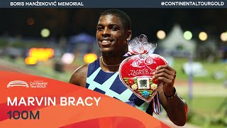 Bracy wins mens 100m in 986  Continental Tour Gold Zagreb [upl. by Joceline]