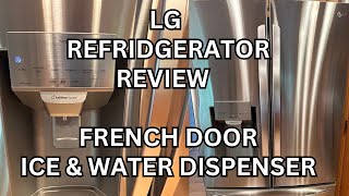 LG Fridge Tour LG 277 Costco 3Door French Door Refrigerator Review W Ice amp Water Dispenser [upl. by Atinwahs]