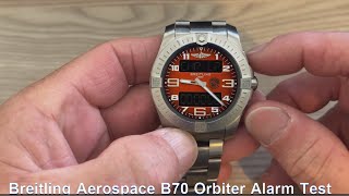 Breitling Aerospace B70 Orbiter 2024 Alarm Set Up and Test breitling [upl. by Gazzo865]