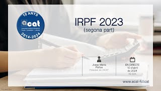 IRPF 2023 Segona part [upl. by Trilley]