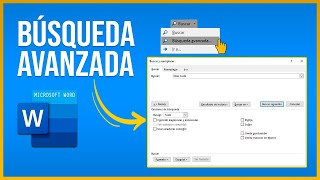 Cómo hacer una BÚSQUEDA AVANZADA en WORD [upl. by Bough]