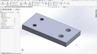 SolidWorks tutorial CSWA Plaque taraudée [upl. by French610]