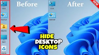 How to Hide Desktop Icons on Windows 11  Full Guide [upl. by Novar]