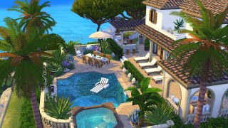 Mediterranean VACATION Villa 🌴  The Sims 4 Home Chef Hustle  Stop Motion No CC [upl. by Womack]