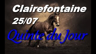 PRONOSTIC PMU QUINTE DU JOUR JEUDI 25 JUILLET 2024 [upl. by Kinnie605]