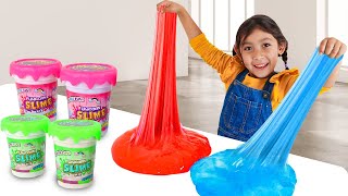 Maddie Eva amp Wendy Slime Mess Cleanup Adventure [upl. by Wolfy]