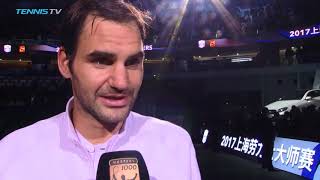 Shocked Roger Federer talks after brilliant win vs Nadal  Shanghai 2017 Final [upl. by Ennaegroeg519]