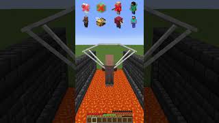 Lava River vs Mob Skills meme minecraft shorts [upl. by Nowed]