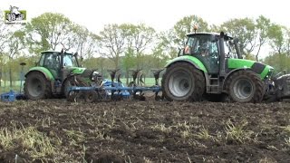 Mest rijden cultiveren en ploegen met Lemken en DeutzFahr Trekkerweb [upl. by Ened794]