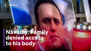 Navalny Family refused access to body as hundreds detained in Russia [upl. by Ahseikram731]