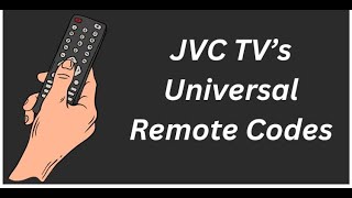 JVC TV Universal Remote Codes [upl. by Akeit]