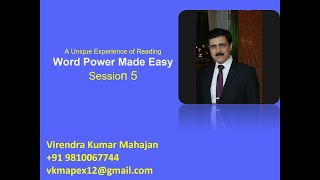 Word Power Made Easy  Session 5 [upl. by Ahsinned]