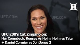 UFC 200’s Cat Zingano On Her Comeback Rousey vs Holm Holm vs Tate  Cormier vs Jones 2 [upl. by Georgi691]