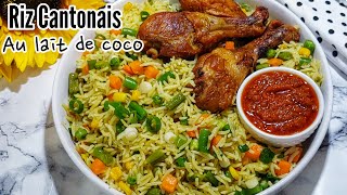 Riz Cantonais au Lait de Coco  Coconut Fried Rice [upl. by Fleta89]