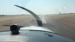 Beechcraft Bonanza B36TC Takeoff Maun Botswana [upl. by Wendelina257]