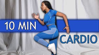 Intense 10 Minute Cardio Workout to Burn Fat Fast No Equipment [upl. by Derf]