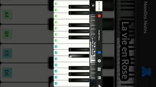 La vie en Rose  PIANO  cover notes tutorial instrumental song shorts trending lavieenrose [upl. by Eislehc]