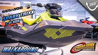 2023 SeaDoo Spark® Trixx™ 3up Rotax® 900 HO ACE™ iBR and Audio Walkaround [upl. by Femi]