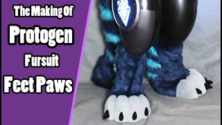 The Making Of A Protogen Fursuit Digitigrade Feet Paws  PDF Template [upl. by Yellehs]