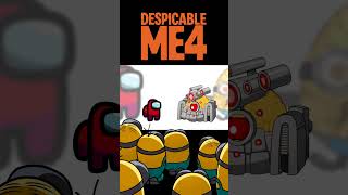 Mini Crewmate Kills Creepy Despicable Me 4 Minions Characters  Among Us [upl. by Ainesej449]