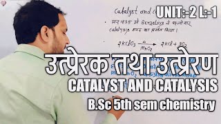 Catalyst and Catalysis in Hindi  Types of Catalyst  BSc 5th sem chemistry [upl. by Eelannej]