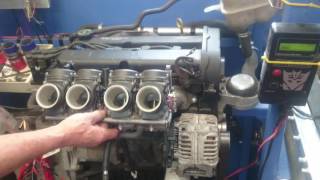 CBR900 Fireblade carbs on our Ford Zetec1800 Test Rig danST Engineering [upl. by Conal]