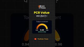 What is PCR value in option trading  Put Call Ratio shortvideo [upl. by Gilberto918]