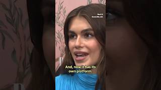 Kaia gerber talking about her book club at the Palm Royale premiere [upl. by Neelrac]