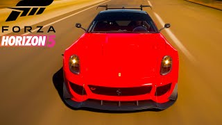 Forza Horizon 5  FERRARI 599XX EVOLUTION  MAX TOP SPEED  Review [upl. by Inaffets509]