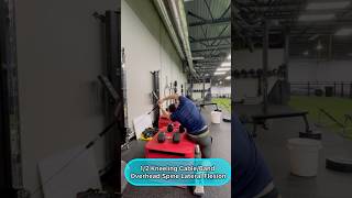 12 Kneeling CableBand Overhead Spine Lateral Flexion [upl. by Dahij346]