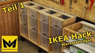 IKEA Hack  Werkstattregal aus SAMLA Boxen  Teil 1 [upl. by Syhr]