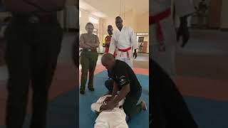 A training with police on handcuffing uncooperative suspect [upl. by Fronia]