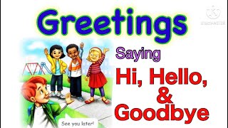 Greetings Saying Hi Hello amp Goodbye  Grade 2 Lesson 1 in English [upl. by Rennie]