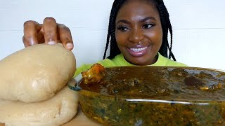 atama soup with fufu Nigerian food mukbang [upl. by Oah171]