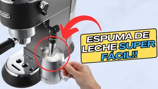 ¿Cómo hacer ESPUMA DE LECHE para capuccino con cafetera espresso delonghi dedica🧐☕ [upl. by Trant4]