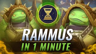 NEW OP TANK Rammus GUIDE  BUILD in 1 Minute  Wild Rift LoL Mobile Shorts [upl. by Anelyak]