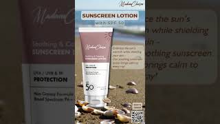 Get ready for allday protection with MadamCharm Soothing amp Calming SPF 50 Sunscreen Lotion [upl. by Baniaz]