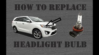 How to replace Kia sorento or sedona headlight bulbs quick and easy [upl. by Esenej]