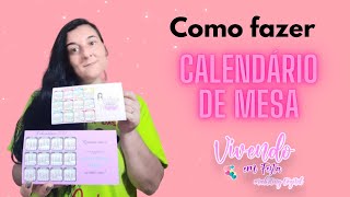 Como fazer calendário de mesa A4  molde gratuito [upl. by Yuzik]