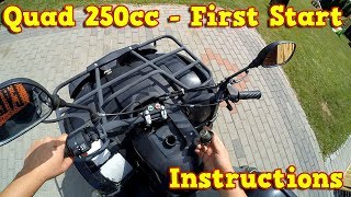 Quad 250cc  First Start Instructions  Test Ride Nitro Motors [upl. by Llemaj]