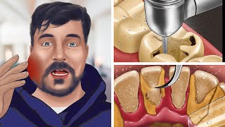 ASMR Extreme Tonsil Stone Treatment amp Giant Tartar Removal Animation [upl. by Simons]